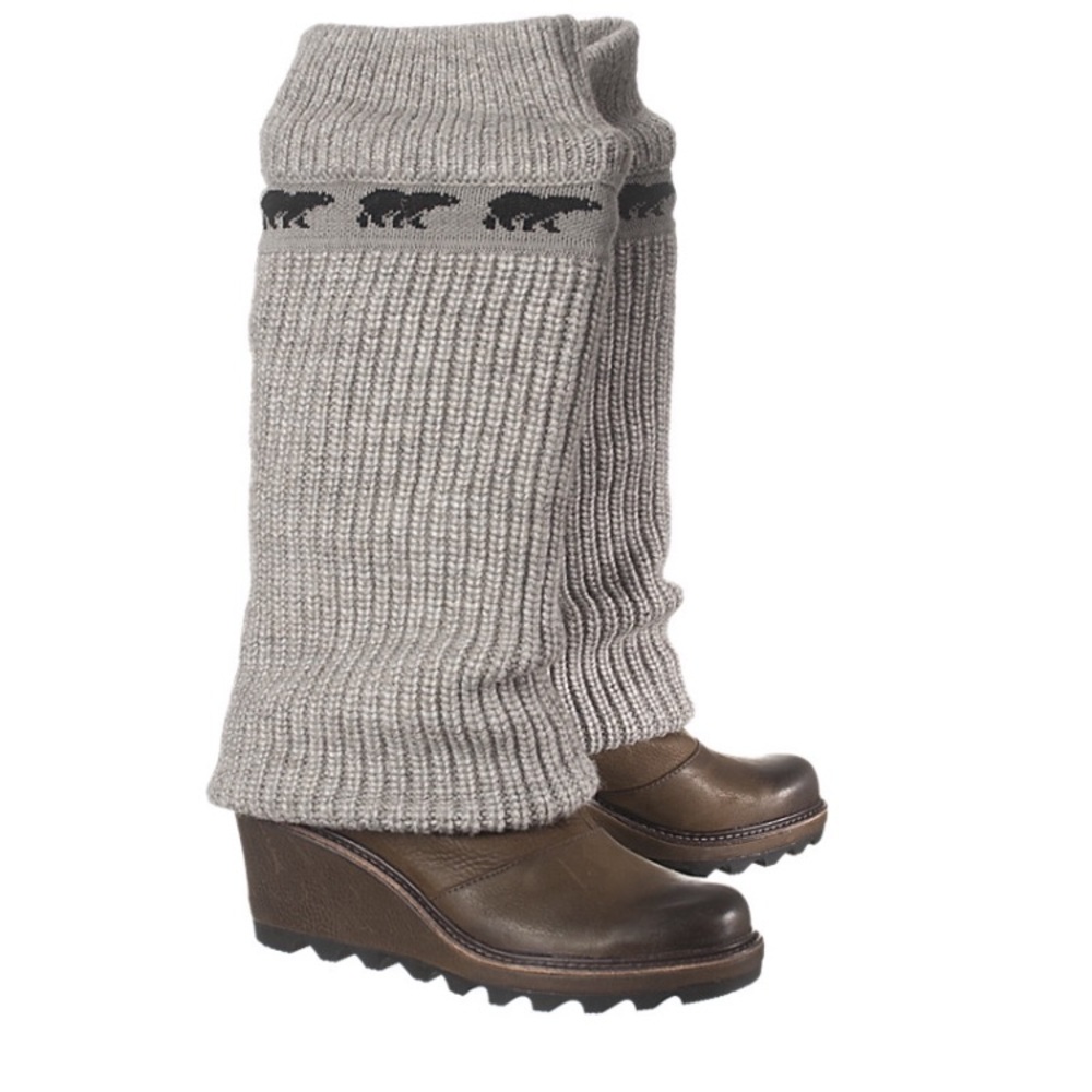 Sorel crazy cable wedge leather boots